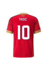 Fotbalové Dres Srbsko Dusan Tadic #10 Domácí Oblečení MS 2022 Krátký Rukáv